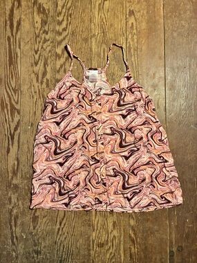 No Boundaries Pink Swirl Print Tank Top